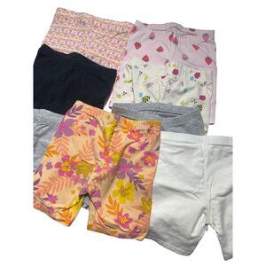 Cat & Jack Girls 4T Cotton Blend Patterned Bike Shorts Bundle of 8